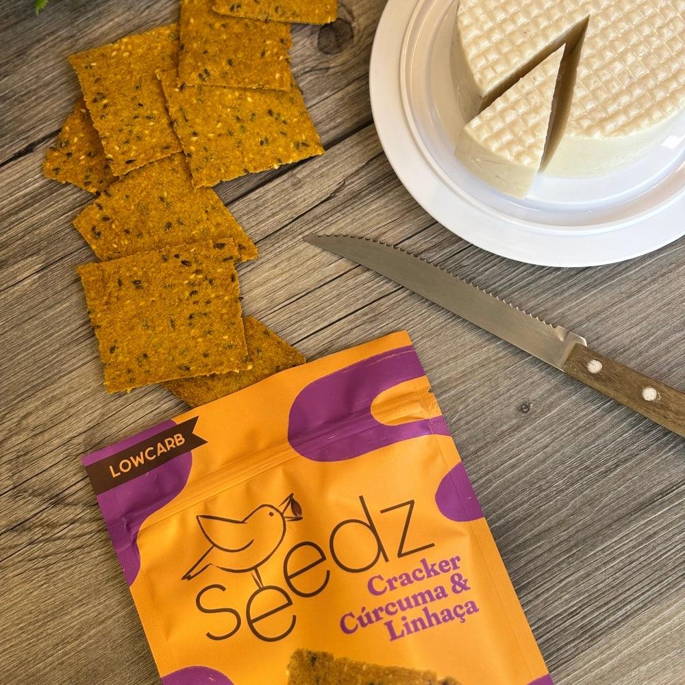 Cracker Cúrcuma e Linhaça seedz – Snack Funcional Sem Glúten e Sem Lactose