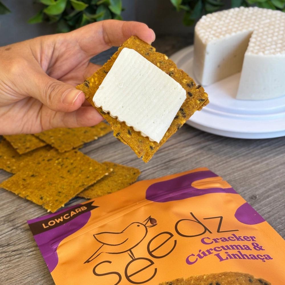 Cracker Cúrcuma e Linhaça seedz – Snack Funcional Sem Glúten e Sem Lactose