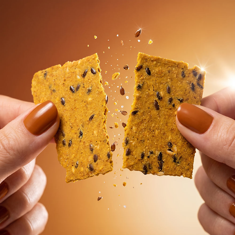 Cracker Cúrcuma e Linhaça