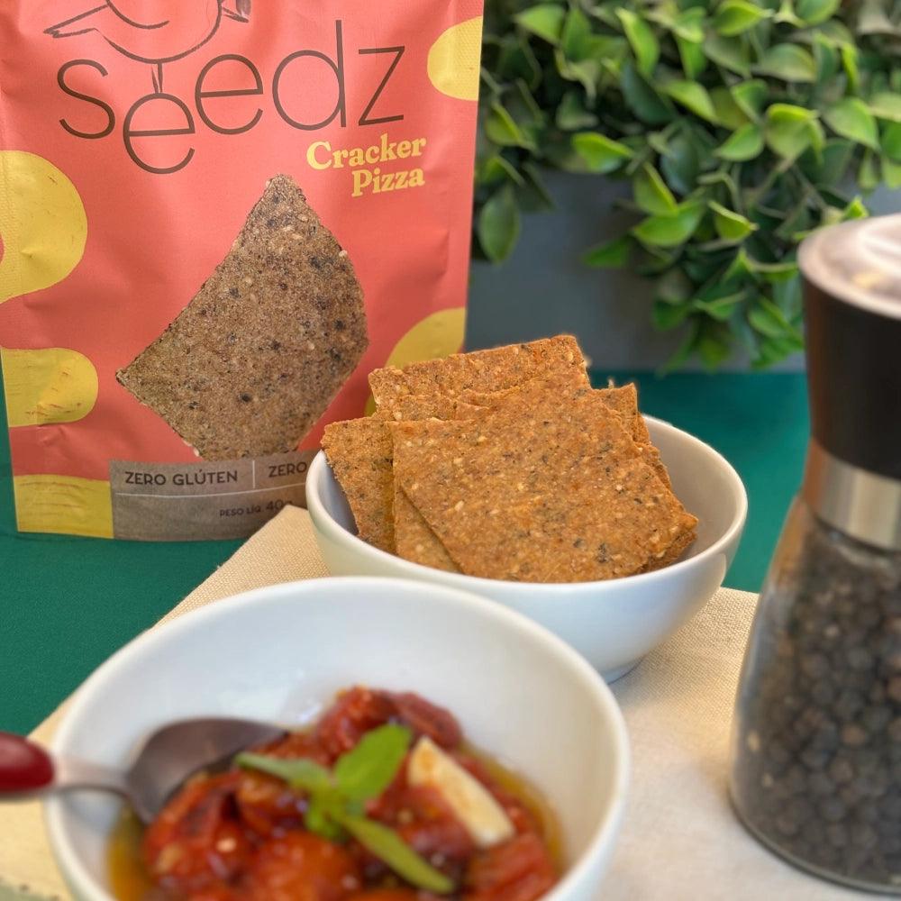 Cracker Pizza seedz – Snack Saudável Sem Glúten, Sem Lactose e Zero Açúcar
