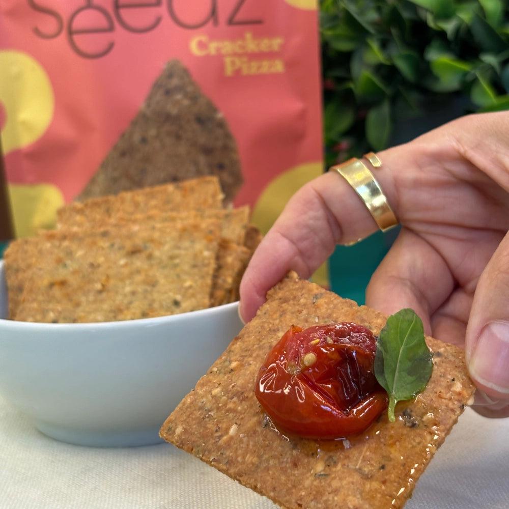 Cracker Pizza seedz – Snack Saudável Sem Glúten, Sem Lactose e Zero Açúcar