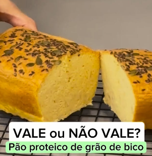 Pão de Grão-de-Bico Proteico: Testei a Receita Viral e o Resultado Me Surpreendeu 💪