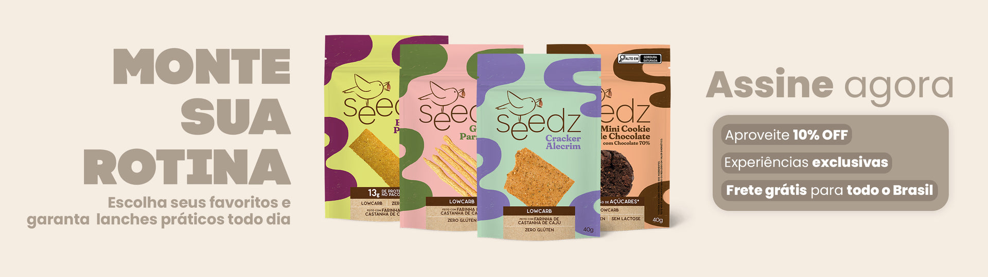 seedz — snacks saudáveis