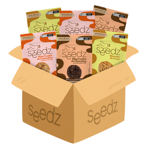Caixa Biscoitos Doces seedz, variedade fit sem açúcar adicionado