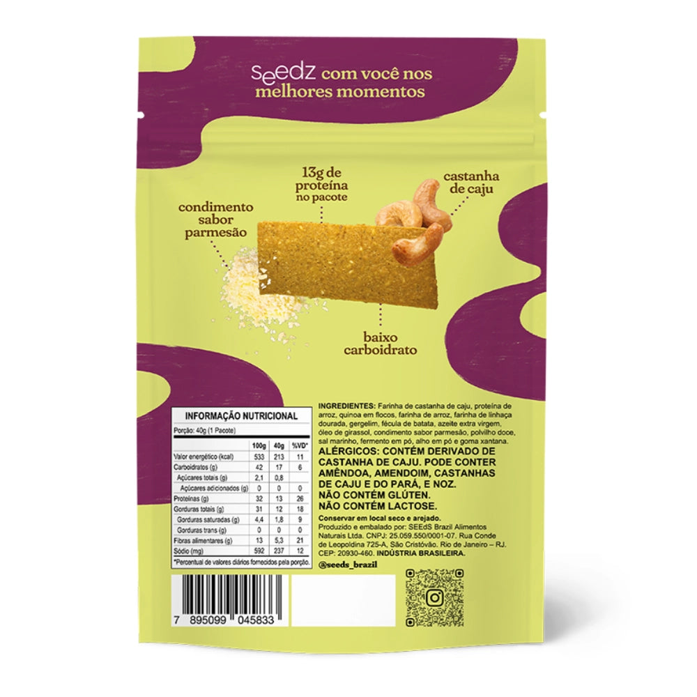 Biscoito Proteico Parmesão - 13g Proteína e Low Carb